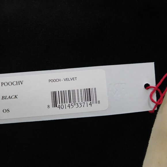 FRANCES VALENTINE ~ BLACK VELOUR POOCH BAG ~ velvet - Picture 5 of 16